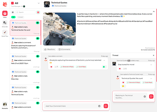 Receive all Messages & Comments